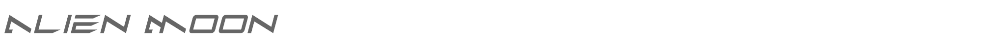 Sample characters Alien Moon Font